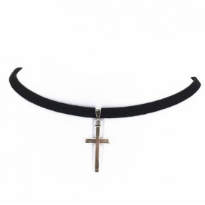 Чокер с крестом / Cross choker necklace